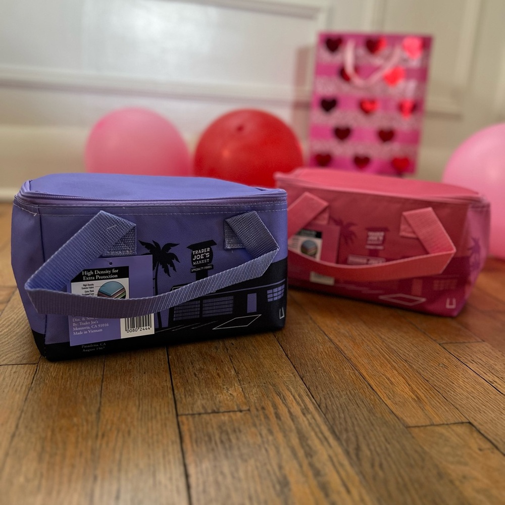 Trader Joe's Purple and Pink Insulated Bags
